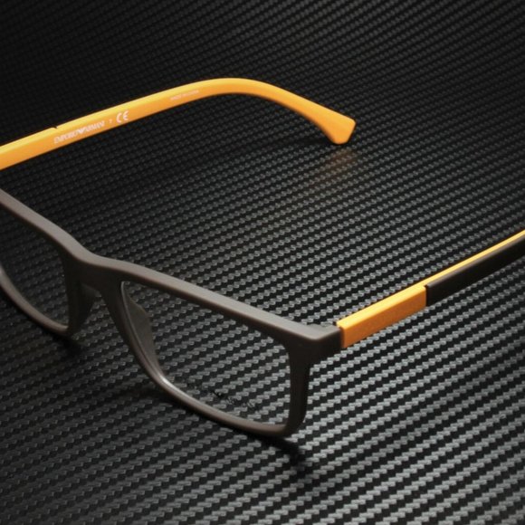 Emporio Armani Men's Rubber Brown Eyeglasses!
